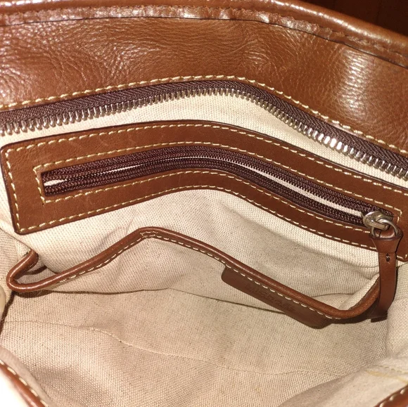 Michael Kors beige and brown logo leather handbag - Picture 4 of 6